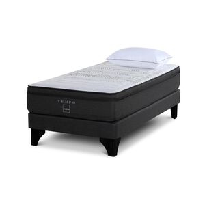 Cama Europea Rosen Tempo / 1.5 Plazas / Base Normal + Almohadas