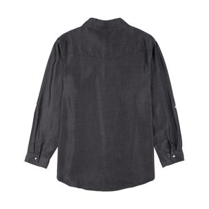 Blusa Denim Manga Larga Cuello Camisero Mujer Sexy Large