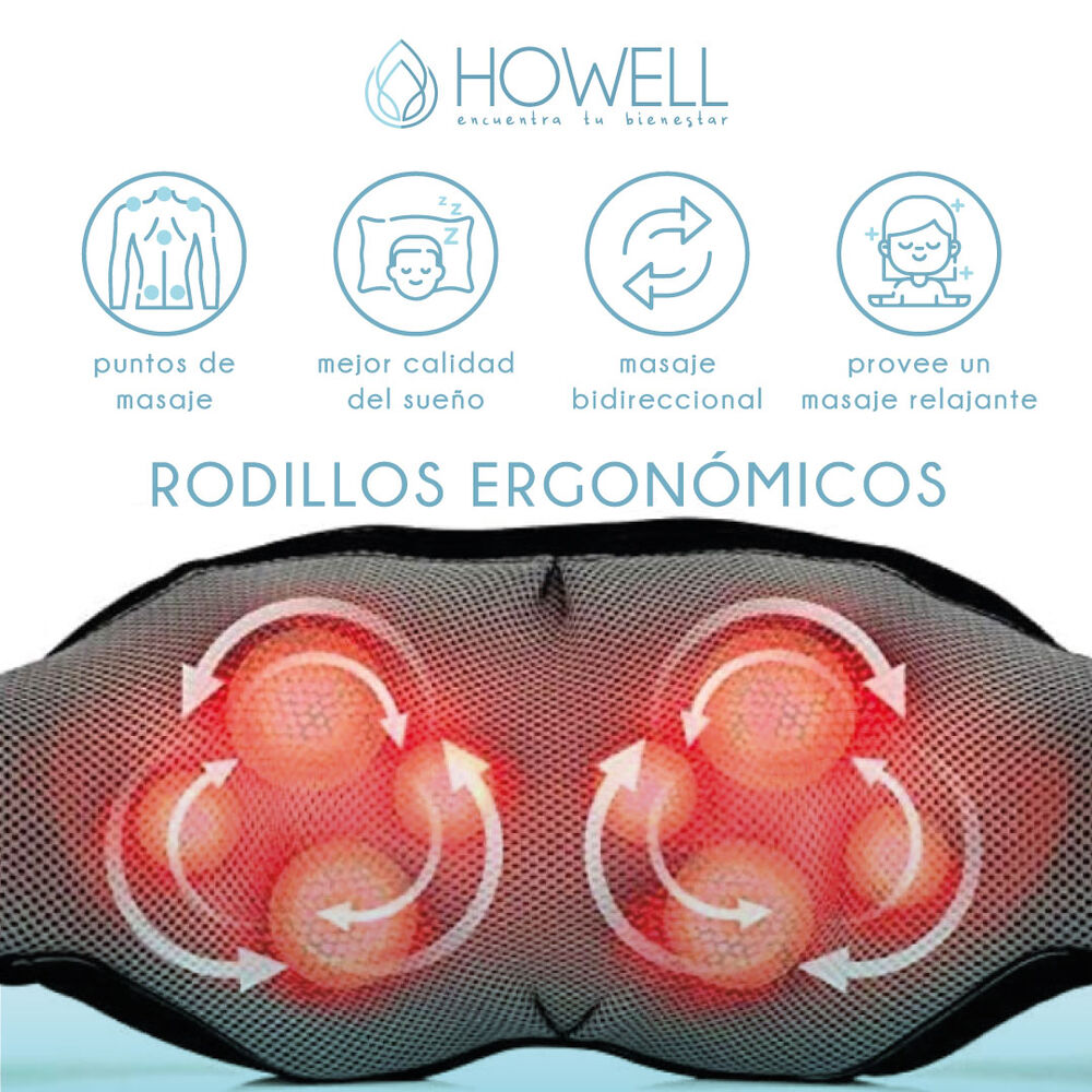 Masajeador De Cuello Espalda Howell Cervical V4 Celeste image number 5.0
