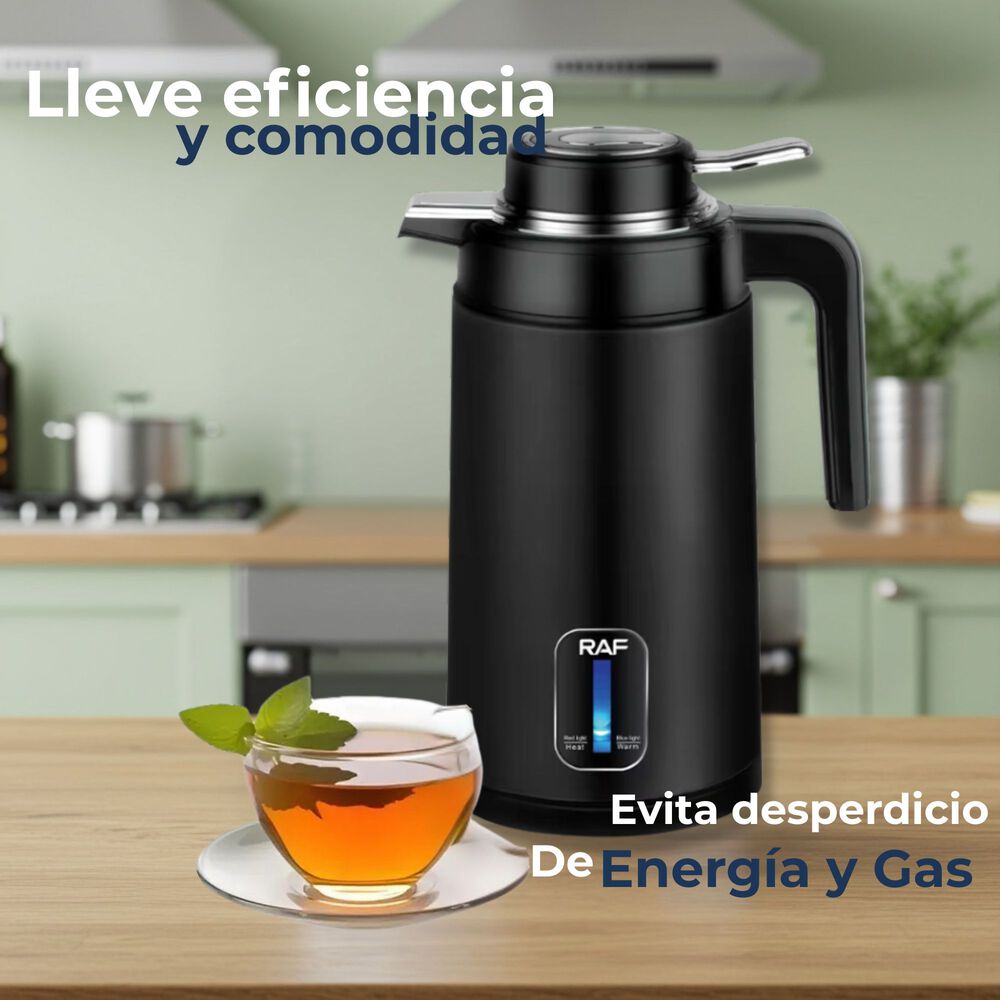 Termo Hervidor Eléctrico Acero Inoxidable 2.0 Litros Negro image number 5.0