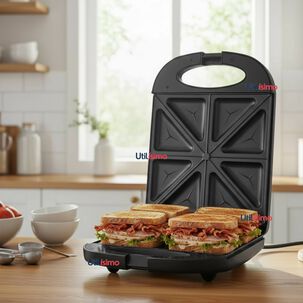 Sandwichera Eléctrica Antiadherente Tostadora 4 Sandwich 1000w De Potencia