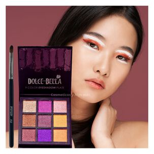 Set Paleta Sombras Profesional 9 Tonos Y Brocha Difuminadora.