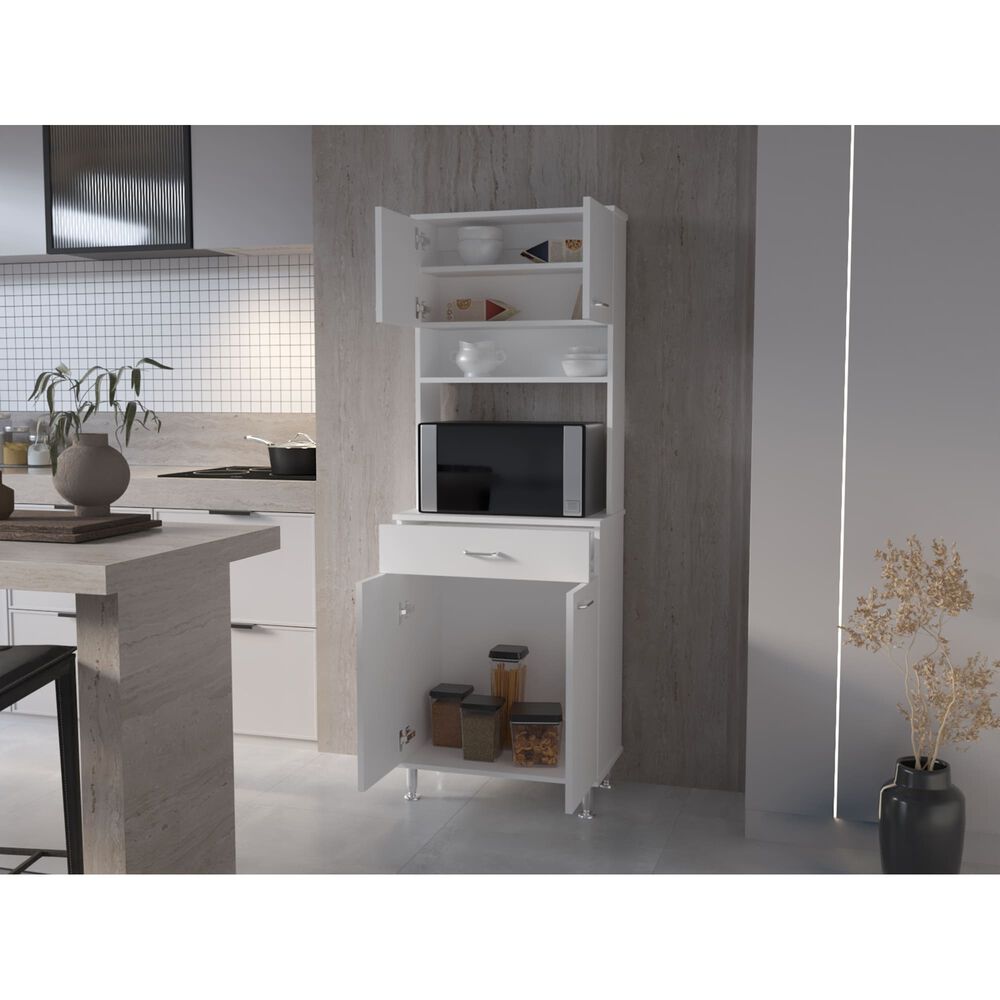 Mueble Microondas 4 Puertas 1 Cajon Fm-012b Blanco image number 7.0