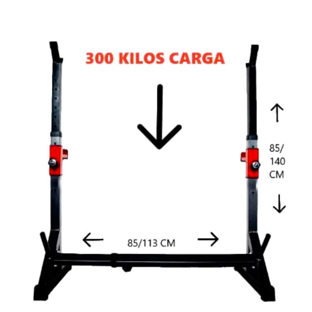 Rack Squat Sentadillas Ajustable Barra Pesas Pre Y Olimpica image number 6.0