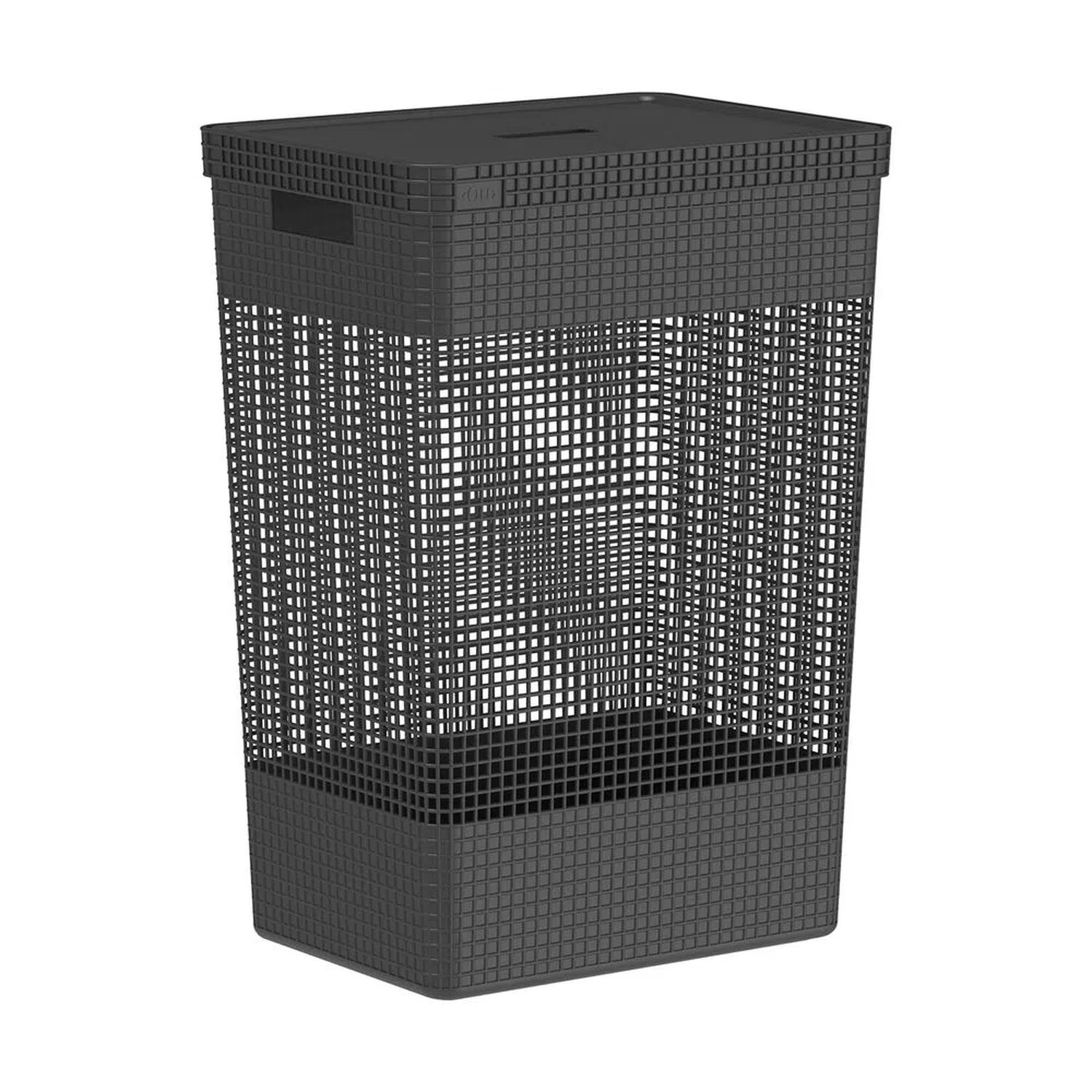 Cesta De Ropa Grid Con Tapa 49 L Negro image number 0.0