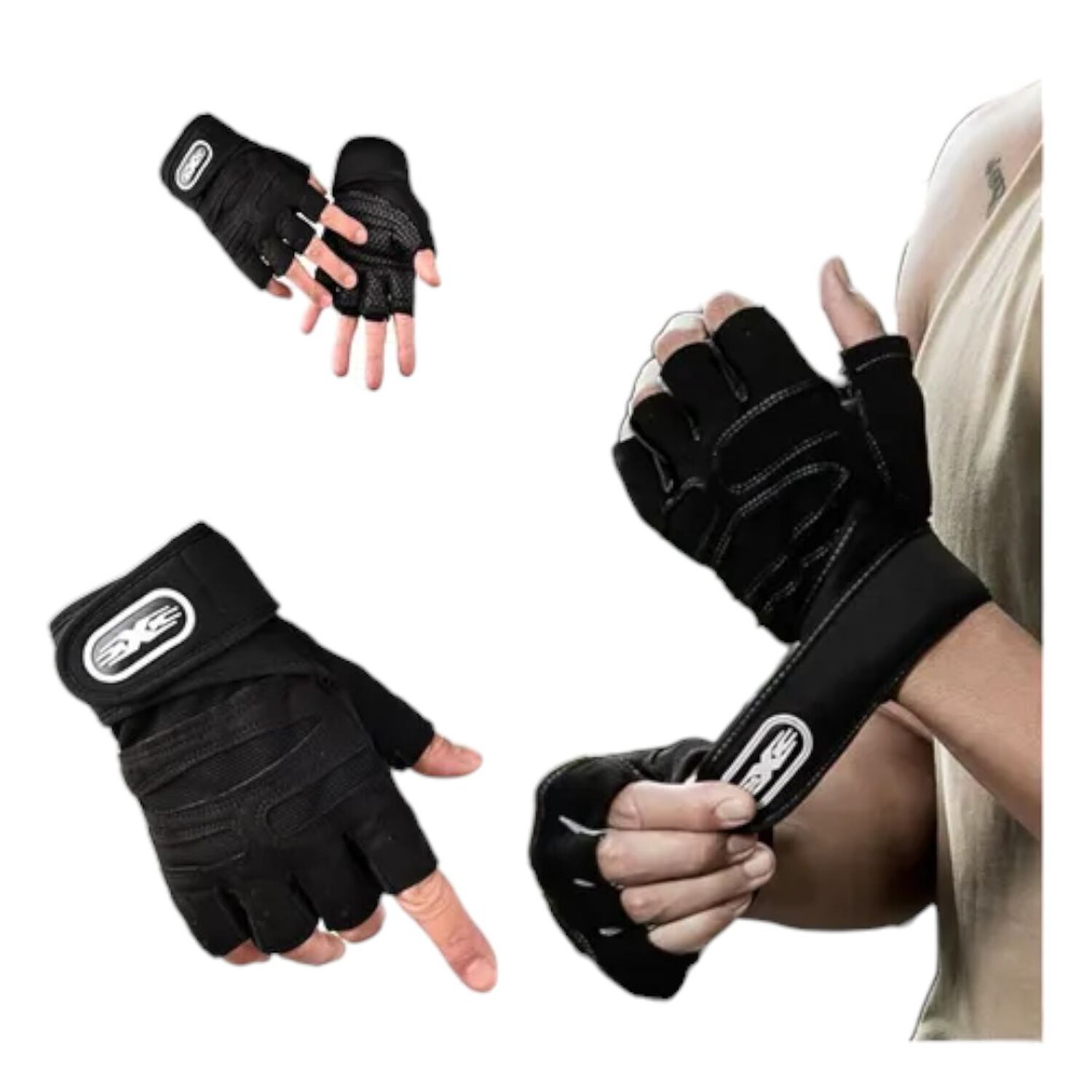 Guantes Gimnasio Levantamiento Pesas Entrenamiento Trekking image number 4.0