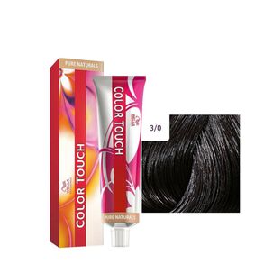 Tinte Para Cabello Wella Color Touch 3/0 Casta&ntilde;o Oscuro 60ml