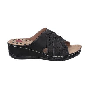 Sandalia Mujer Negro Plataforma Tamara Police