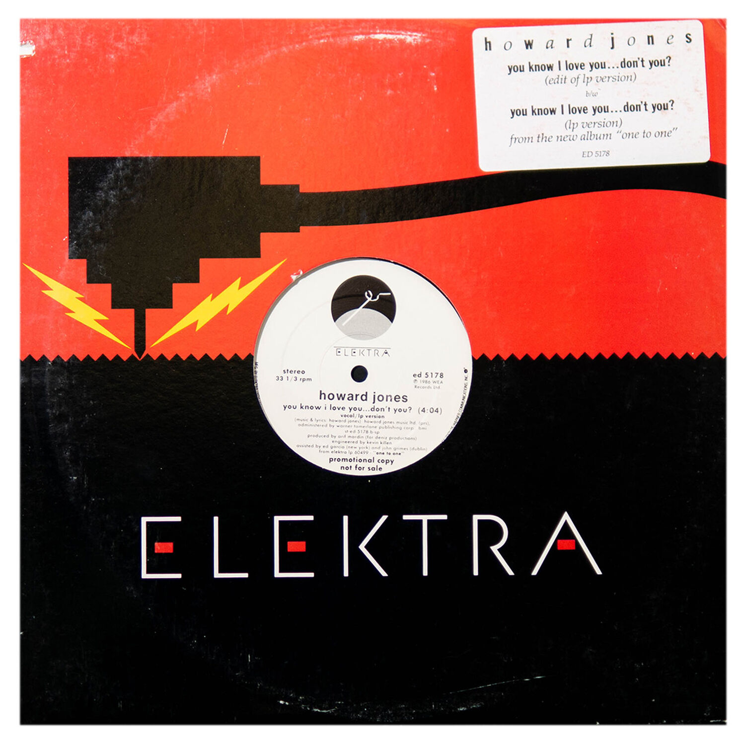 Howard Jones - You Know I Love Youdon't You (lp Version) | 12" Maxi Single Usado image number 0.0