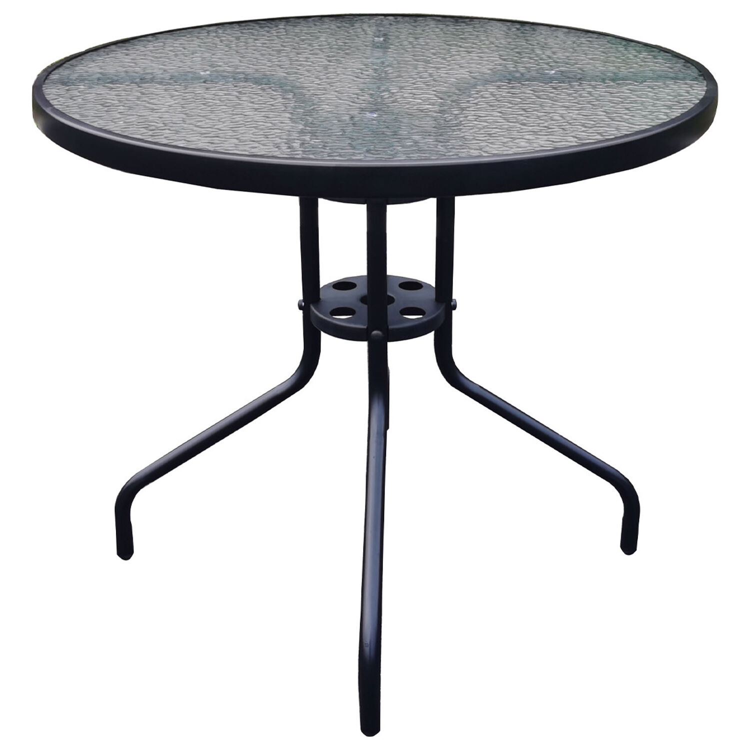 Set Terraza Maceio 4 Sillas + Mesa Vidrio 80x70 Cm Negro image number 2.0