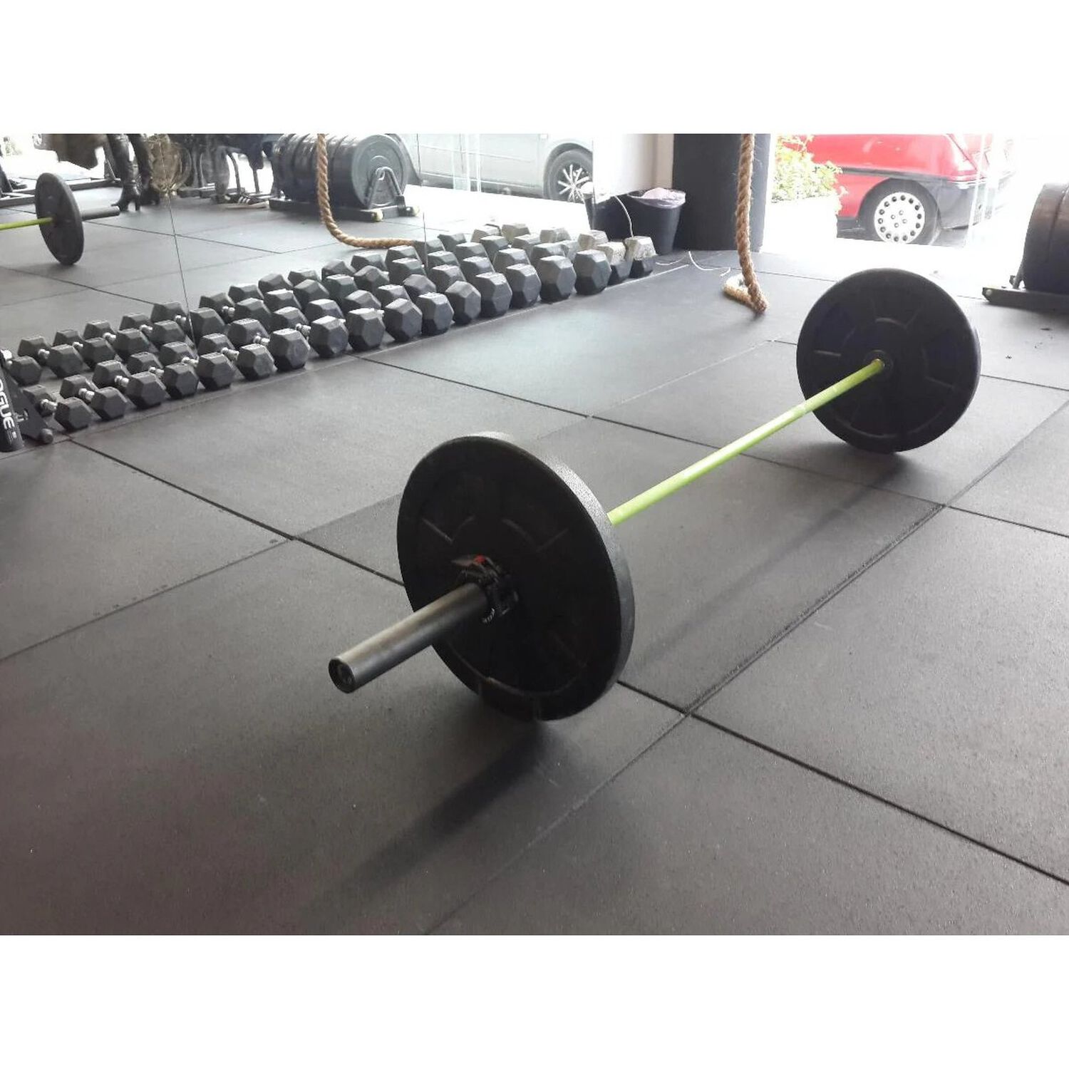 Piso Caucho Gimnasio Alto Trafico 100x100cm X 25mm image number 7.0