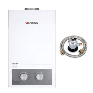 Pack Calefont 7 Litros Gas Licuado Tiro Natural + Regulador