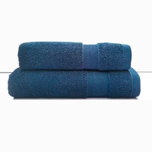 Juego Toalla Andes 2 Piezas Lisa Azul