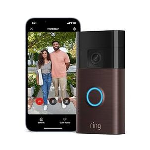 Timbre Inteligente Ring Video Doorbell 2nd Gen Inal&aacute;mbrico Color Bronce Veneciano Compatible Alexa