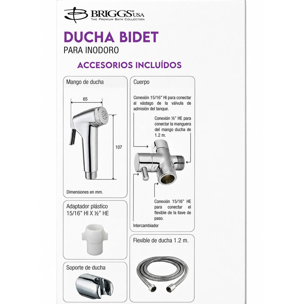 Ducha Bidet Arabe Mango Cromado Briggs-fanaloza image number 5.0