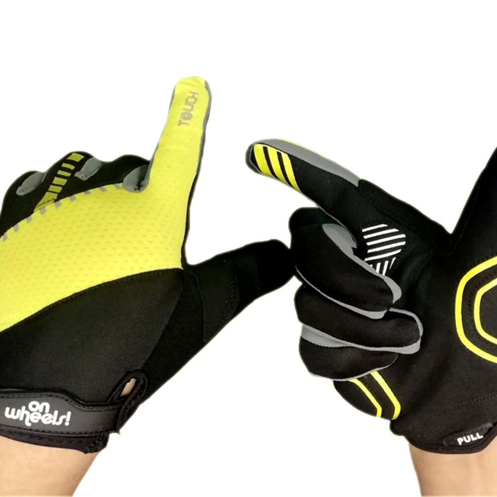 Guante Largo Touch Para Bicicleta Onweels Amarillo/negro image number 6.0