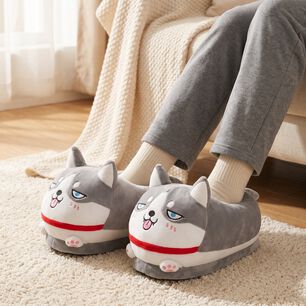 Pantuflas De Perrito Husky Kawai Talla Unica (38-43)