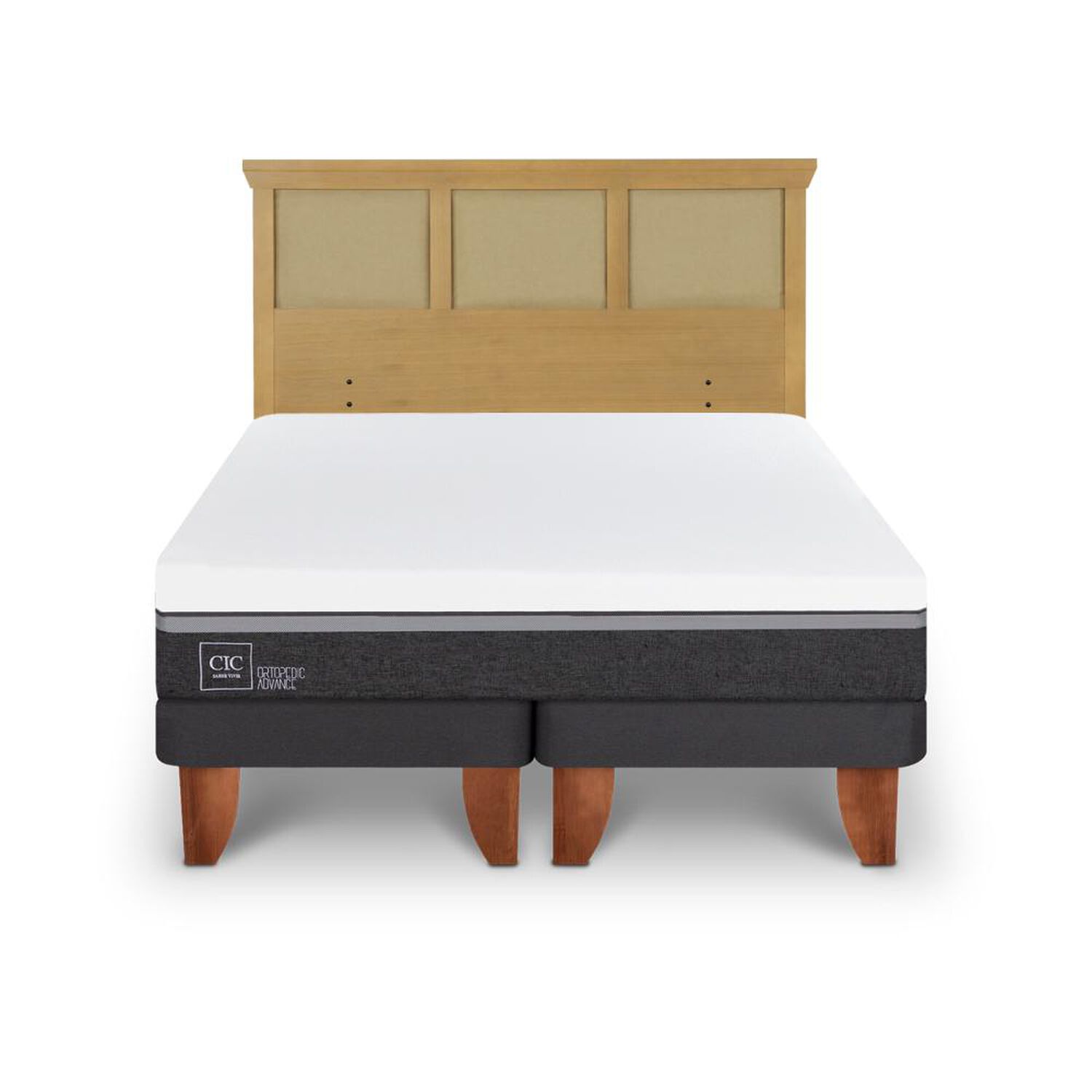 Cama Europea Cic Ortopedic Advance / 2 Plazas / Base Dividida + Respaldo image number 0.0