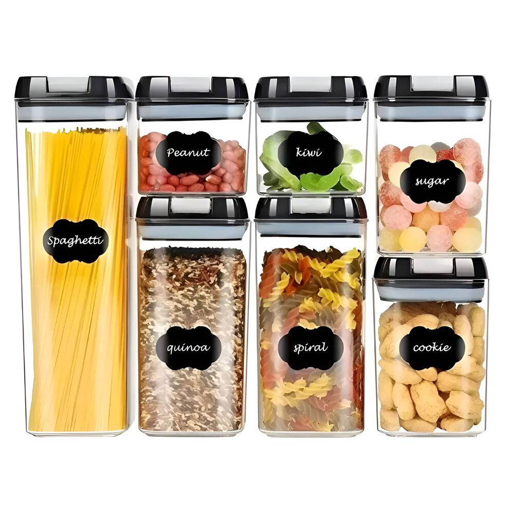 Set De 7 Contenedores Hermeticos De Plastico Cocina Despensa image number 2.0