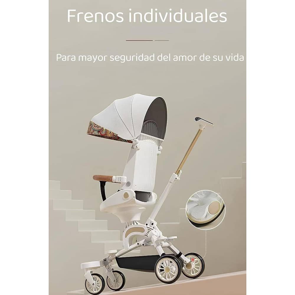 Coche De Paseo 360 3 En 1 Reclinable Lubabycas Blanco image number 2.0