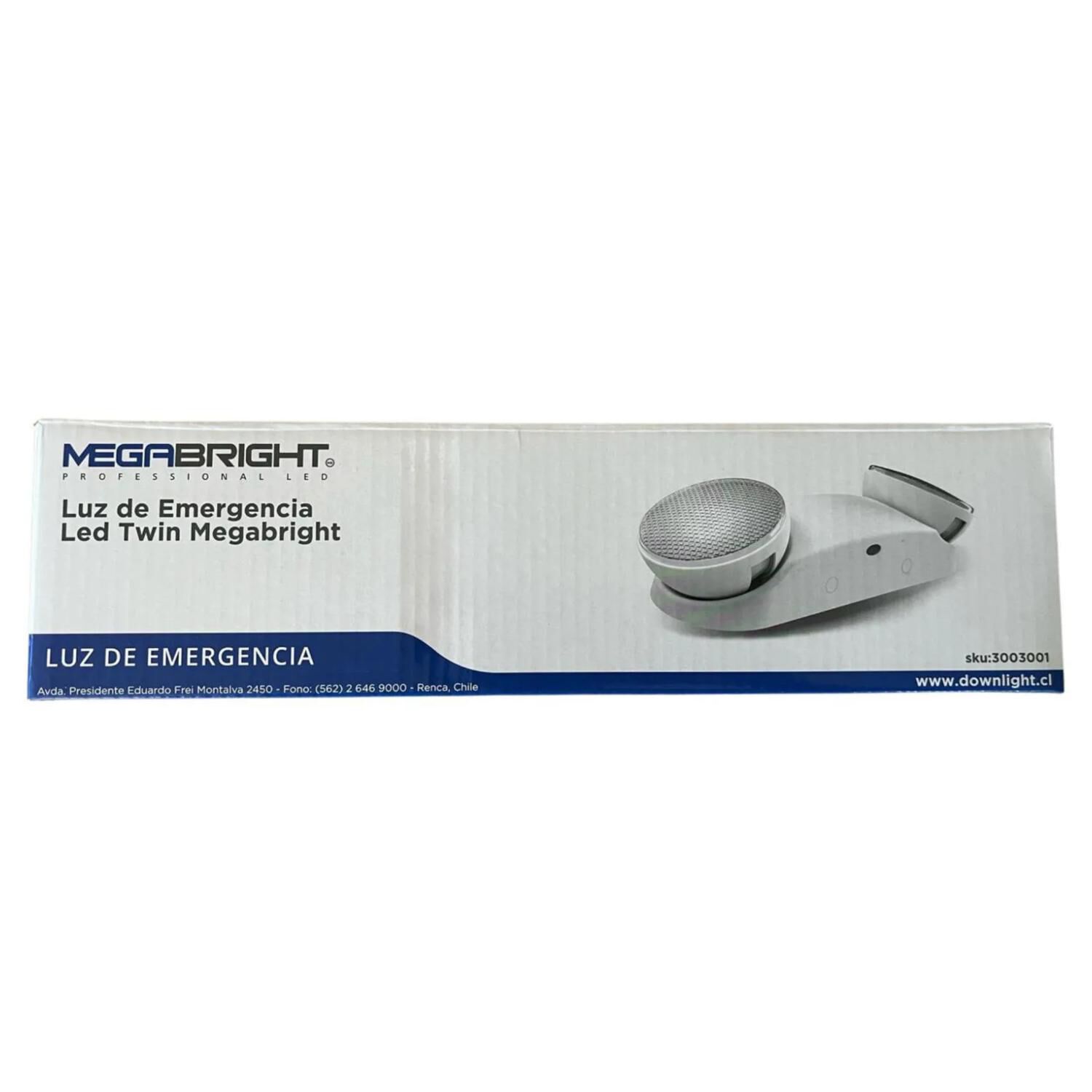 Lampara De Emergencia 2 Focos 300lm Blanco Megabright image number 1.0