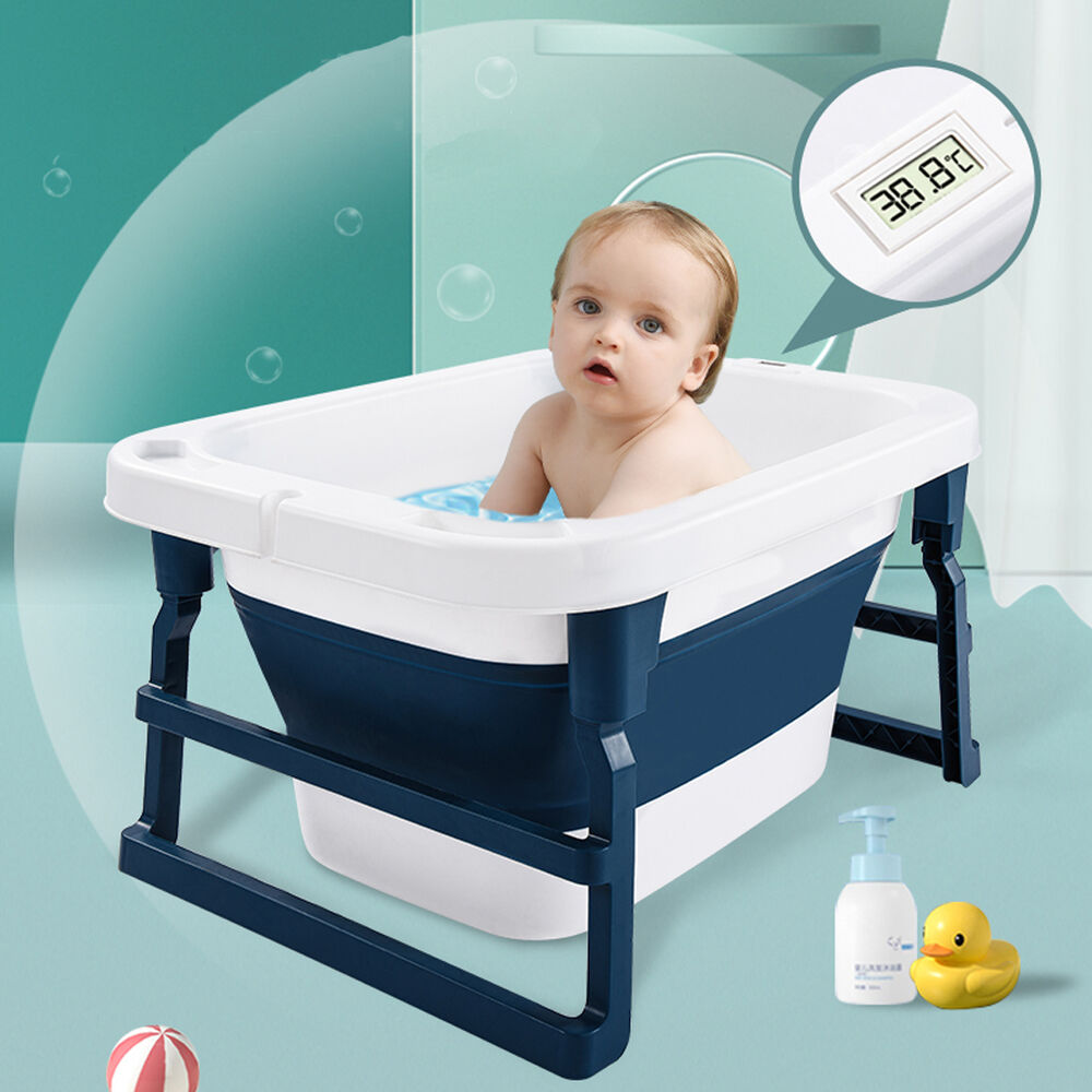Ba&ntilde;era Plegable Beb&eacute; Con Termometro Asiento Azul Babymine image number 4.0