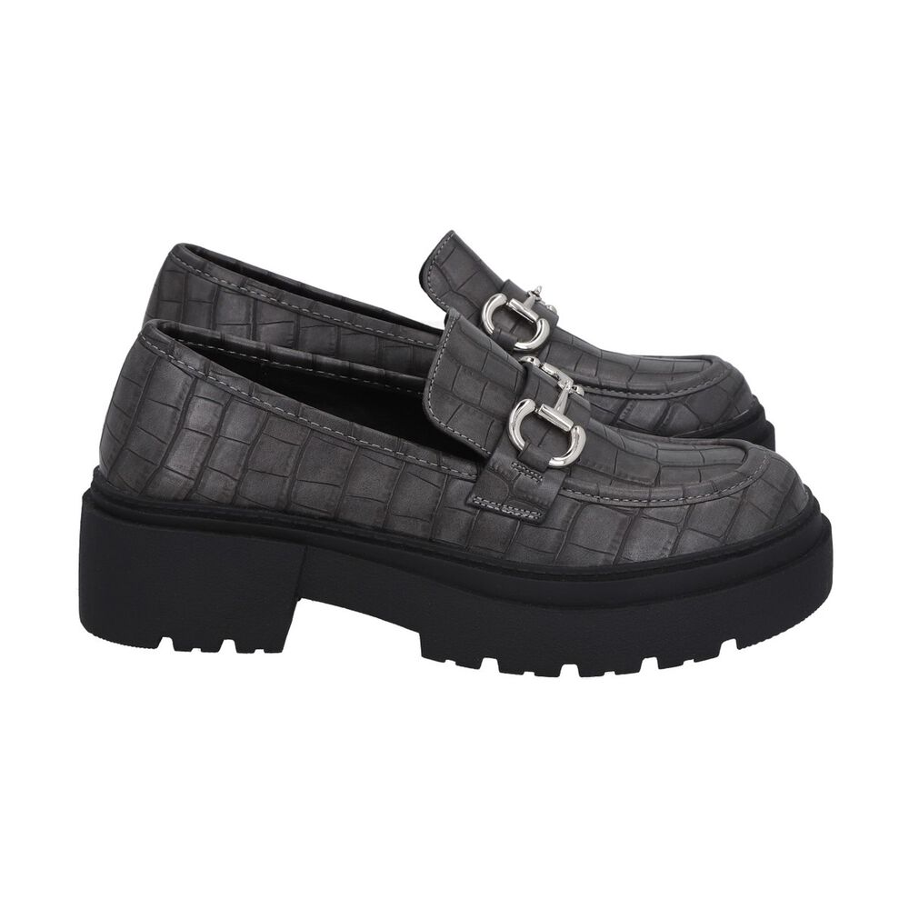 Mocas&iacute;n Mujer Negro/gris Gretha Police image number 2.0