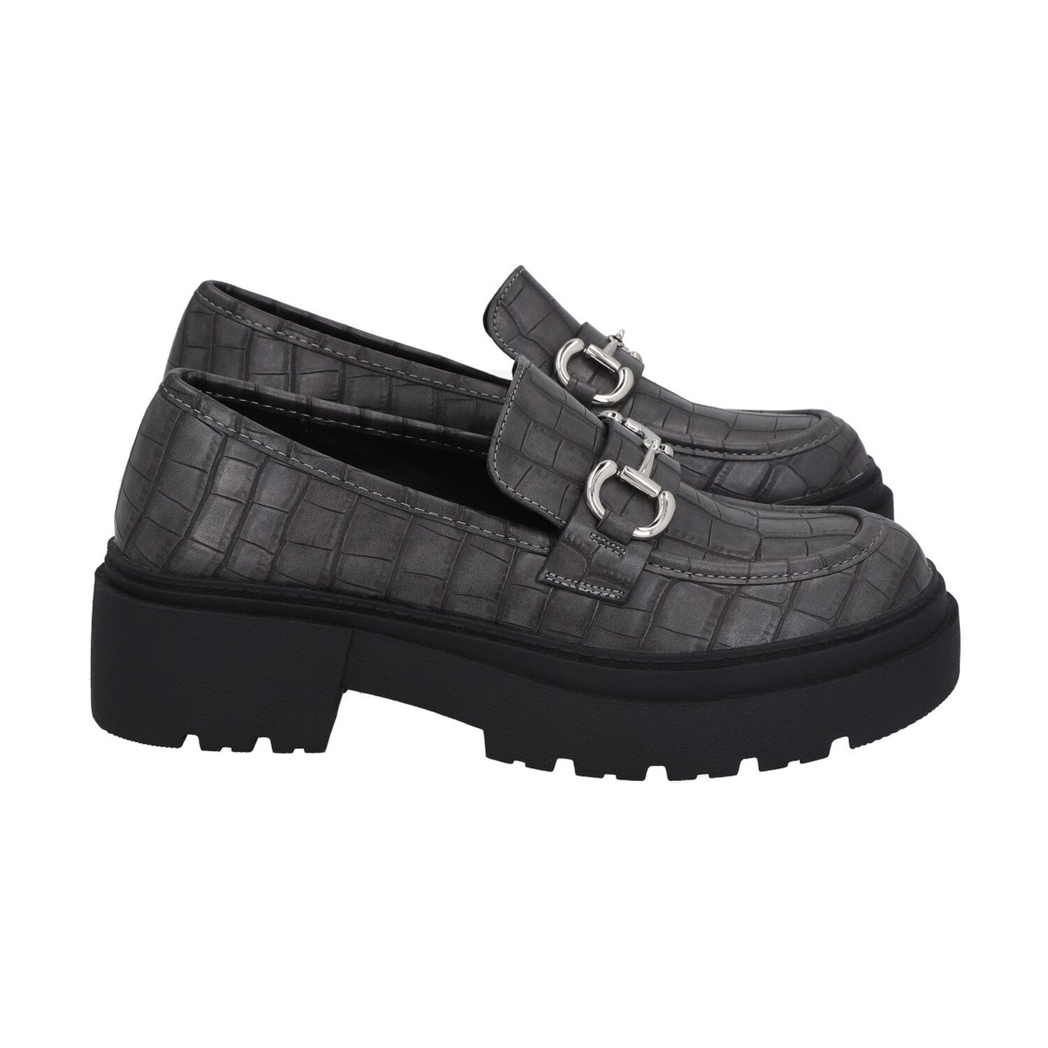 Mocas&iacute;n Mujer Negro/gris Gretha Police image number 2.0