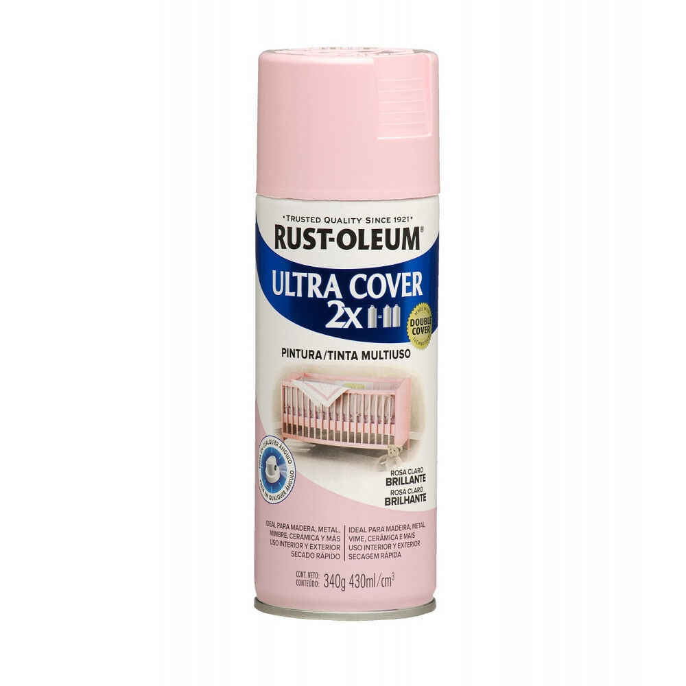 Pintura En Aerosol Ultra Cover 2x 340grs Rosa Claro Brillante - Rust Oleum image number 0.0