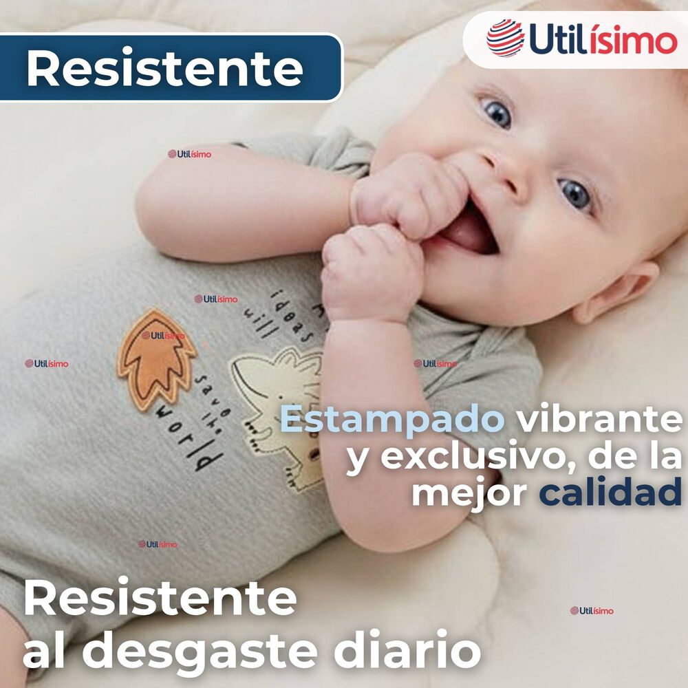 Pack 5 Bodys Niño Manga Corta Tedmimak 100% Algodón Dino Roar image number 7.0