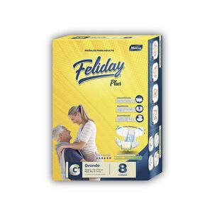 Pañales Adulto Desechables Feliday Plus 8 Un Talla G