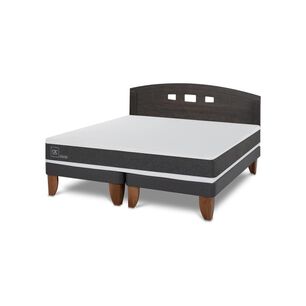 Cama Europea Cic Ortopedic / 2 Plazas / Base Dividida + Respaldo