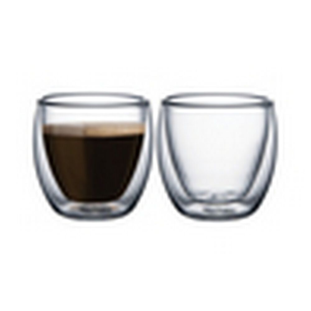 Set 2 Mug Glasso Vasos Doble Pared Vidrio 90 Ml image number 0.0