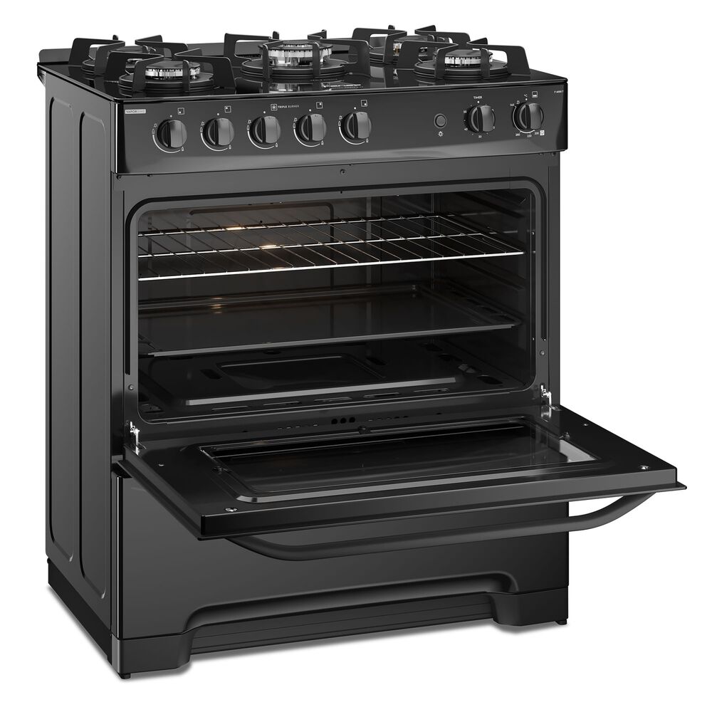 Cocina A Gas 5 Platos Fensa Vaporbake F 6000 T Negra image number 6.0