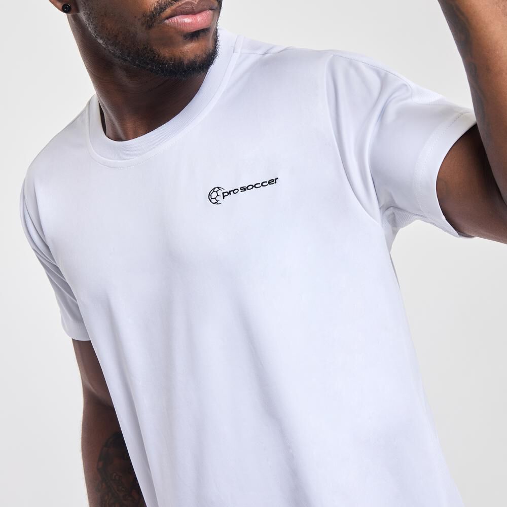 Polera Deportiva Lisa Manga Corta Cuello Redondo Hombre Pro Soccer image number 4.0