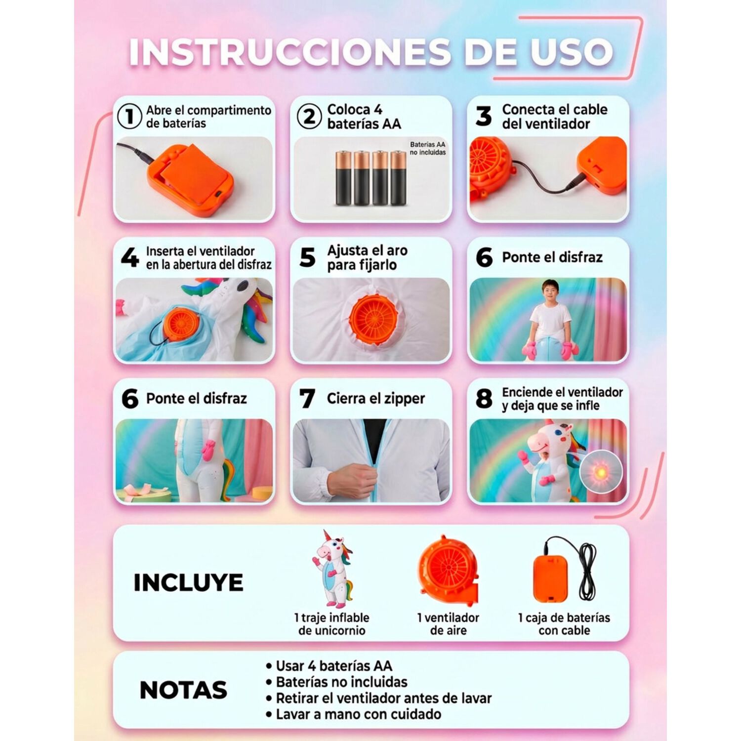 Disfraz Inflable Unicornio Adulto image number 7.0