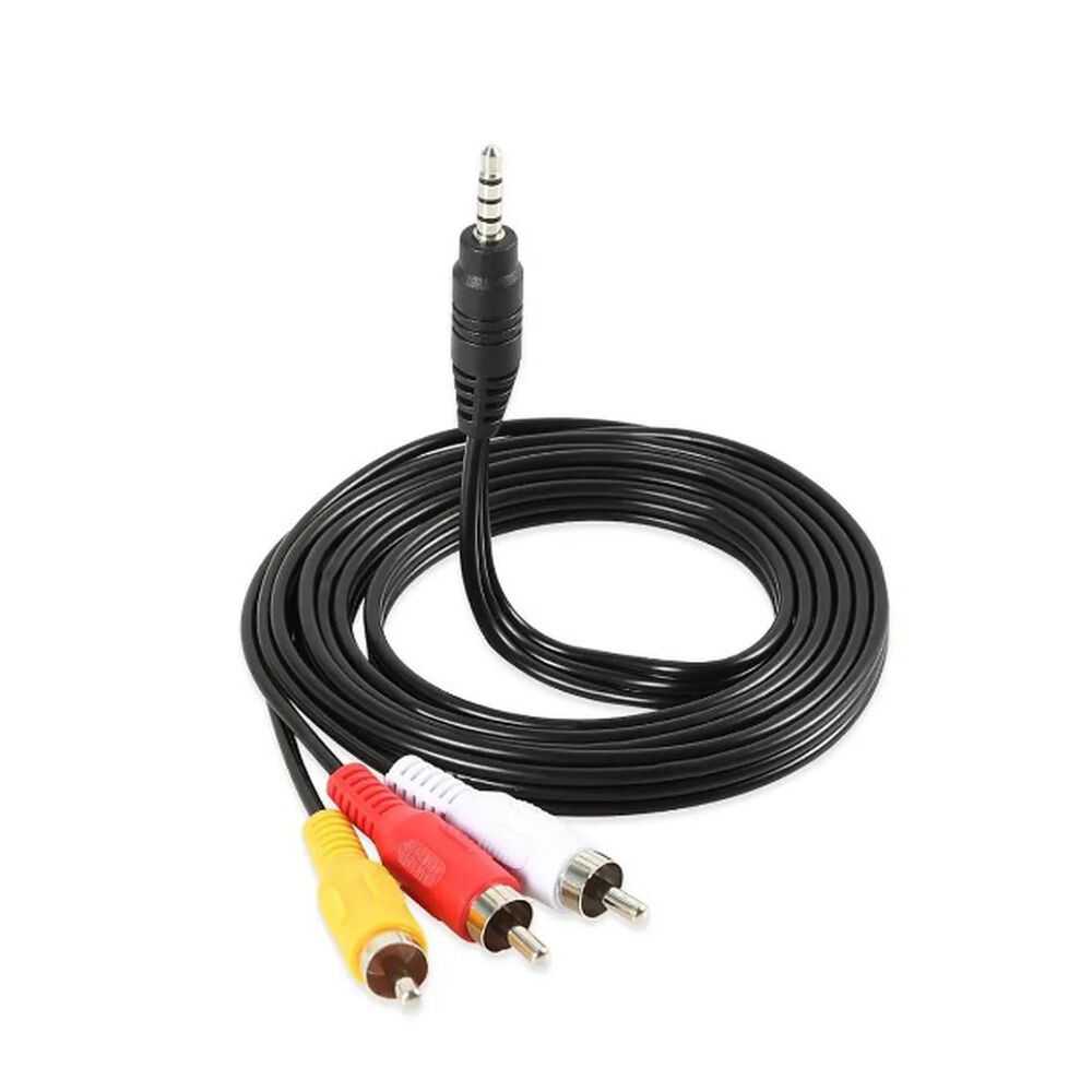 Cable Audio Rca Jack 3.5 Mm 3 X 1 Salida Auxiliar. Aux. Macho Plug Carro Ps3 image number 0.0