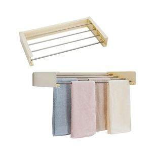 Tendedero Retr&aacute;ctil De Pared Extensible Toallas Ba&ntilde;o Ropa