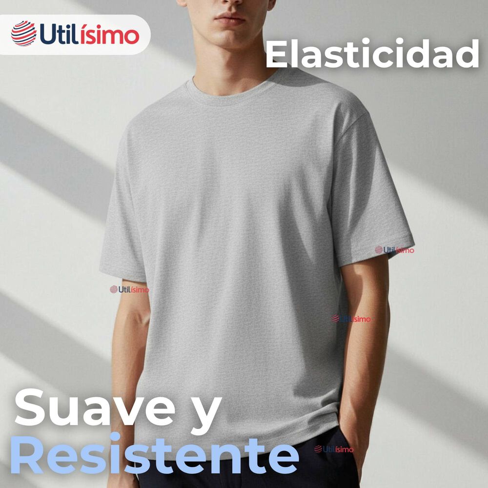 Pack 3 Camisetas Poleras 100% Algodón Básicas Lisa Elástica Hombre Colores Surtidos image number 6.0