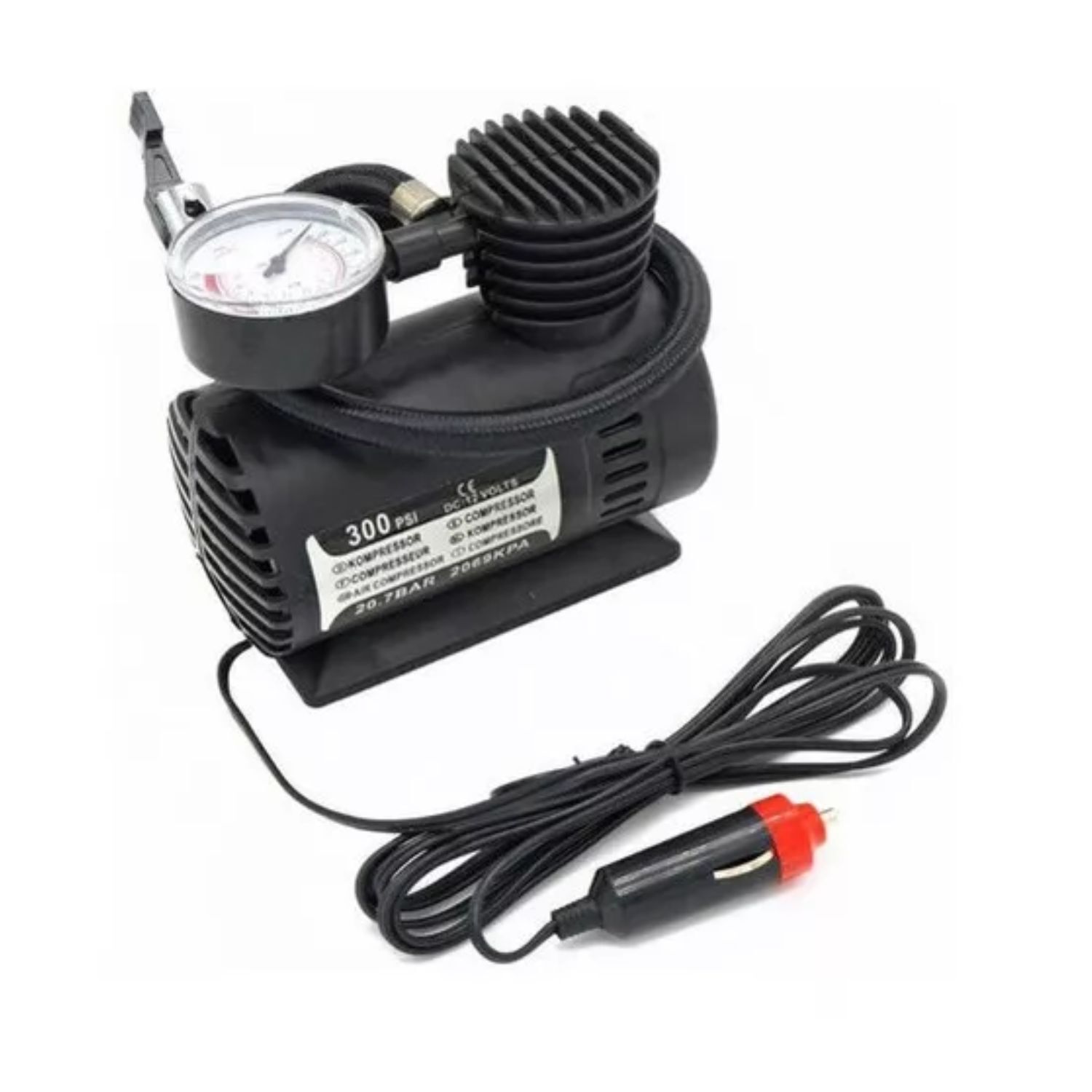 Air Compresor Dc12v 14cm Compacto Port&aacute;til Negro 12v image number 2.0