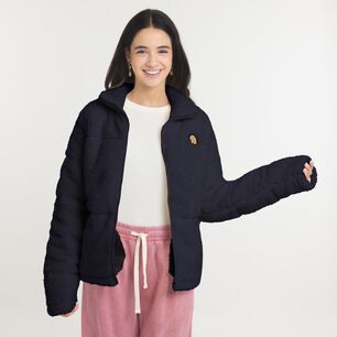 Chaqueta Peluda Regular Cuello Alto Mujer Ocean Pacific
