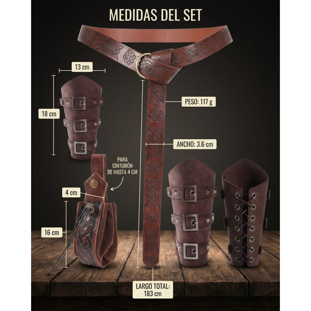 Accesorio Disfraz Cosplay Vikingo Caf&eacute; image number 14.0