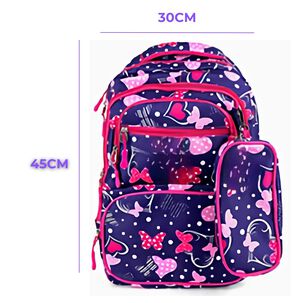 Pack Mochila Lonchera Estuche 45cm Juvenil Escolar Butterflies