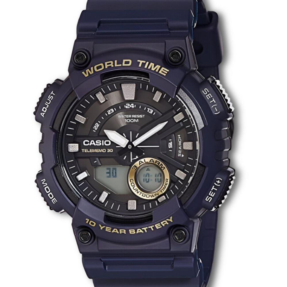 Reloj Casio De Hombre Aeq-110w-2avdf Analogo Digital Azul image number 0.0