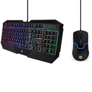 Kit Gamer Mouse & Teclado Hp Gk1100 Retroiluminado Full Rgb