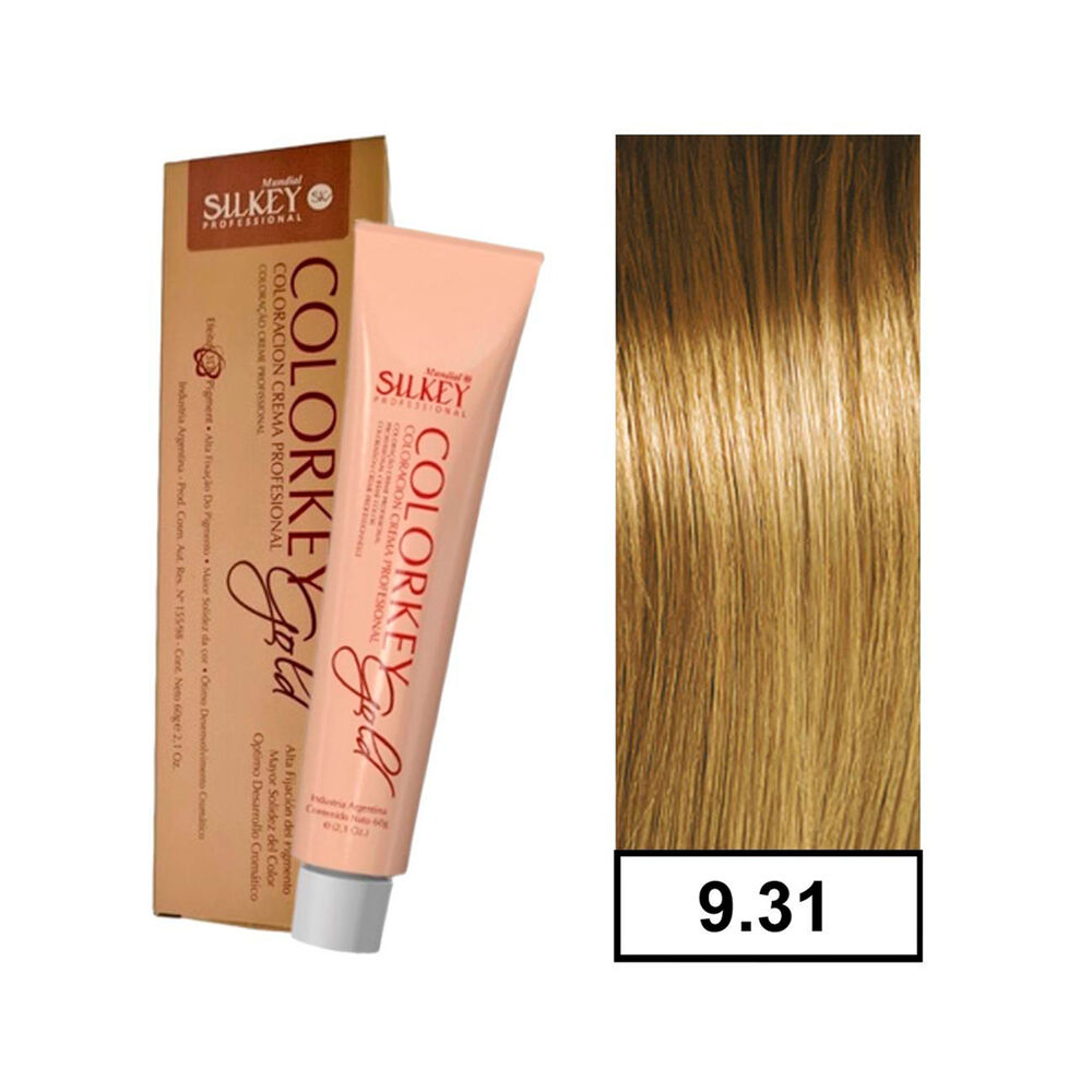 Colorkey Gold - Tintura Permanente Efecto 3d Pigment 60gr + Oxidante - 9.31 Rubio Extra Claro Dorado Ceniza image number 0.0