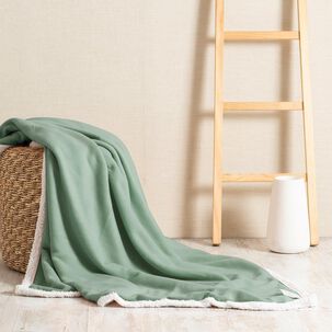Manta Polar Sherpa 127x152 Verde