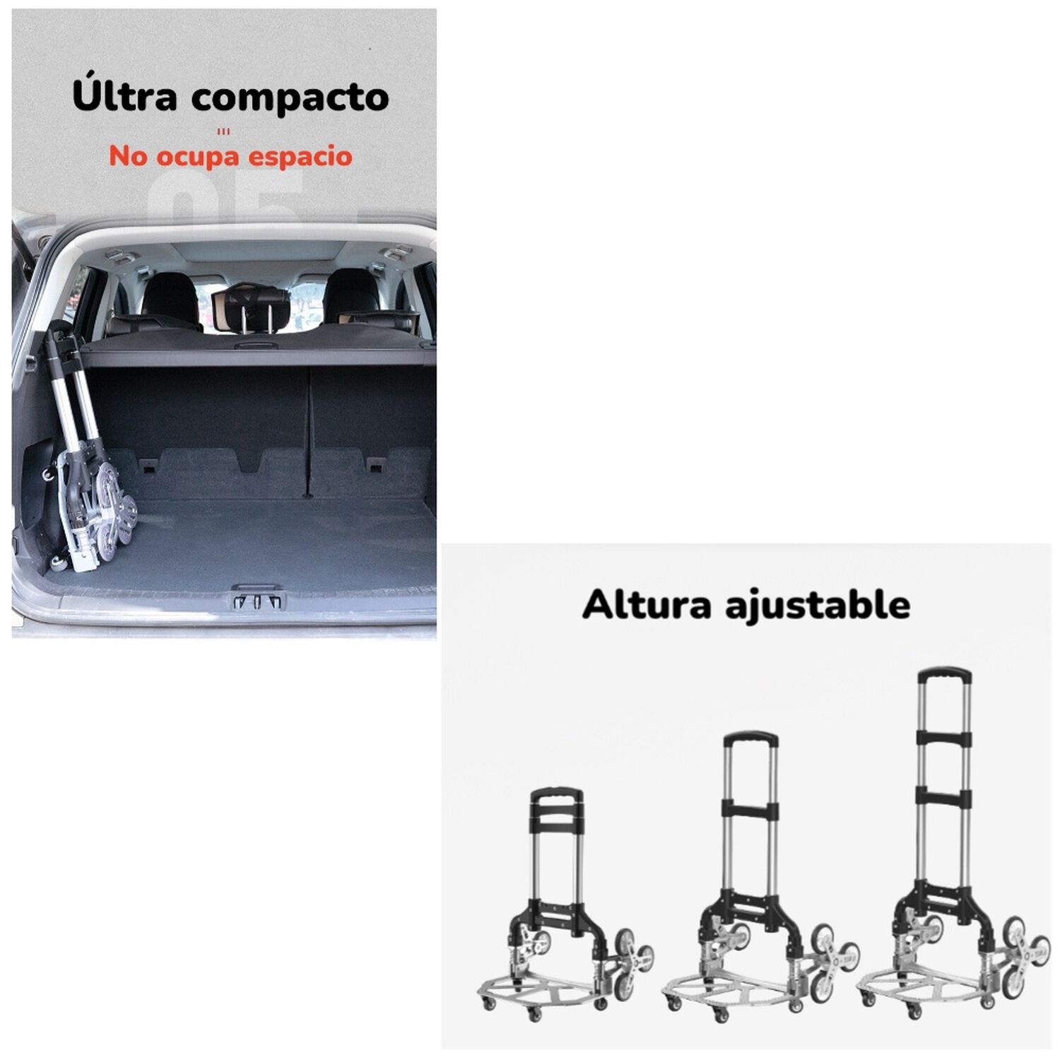 Carro De Carga Plegable Con Ruedas Trepadoras Lubabycas image number 3.0