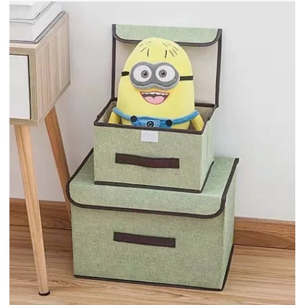 4 Unidades Cajas Organizadoras De Tela Plegables Con Tapas image number 3.0