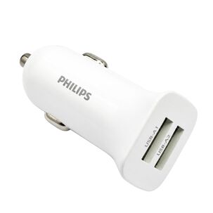 Cargador Auto Philips 12v Blanco 2 Usb 12w - Ps